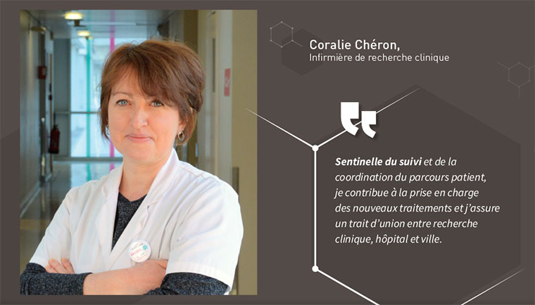 Coralie Chéron, Infirmière de recherche clinique