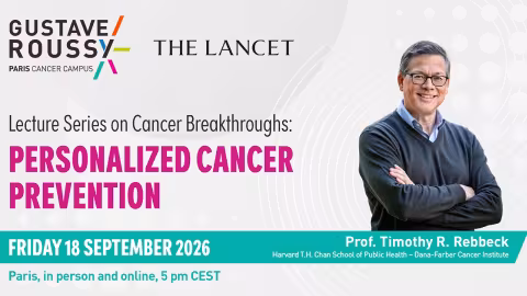 Save the date Lectur series on cancer breakthroughs: personalized cancer prenvetion